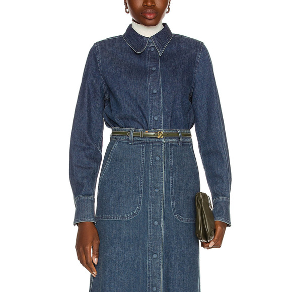 Chlo� Stretch Blue Cotton Denim Top Size 38 - Picture 1 of 4